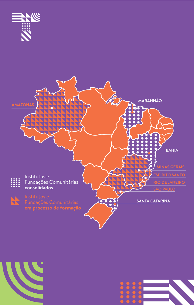 Mapa_Institutos Fundaçoes Comunitárias Brasil